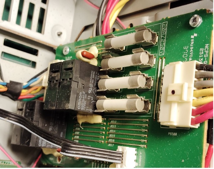 A close-up of a circuit board
